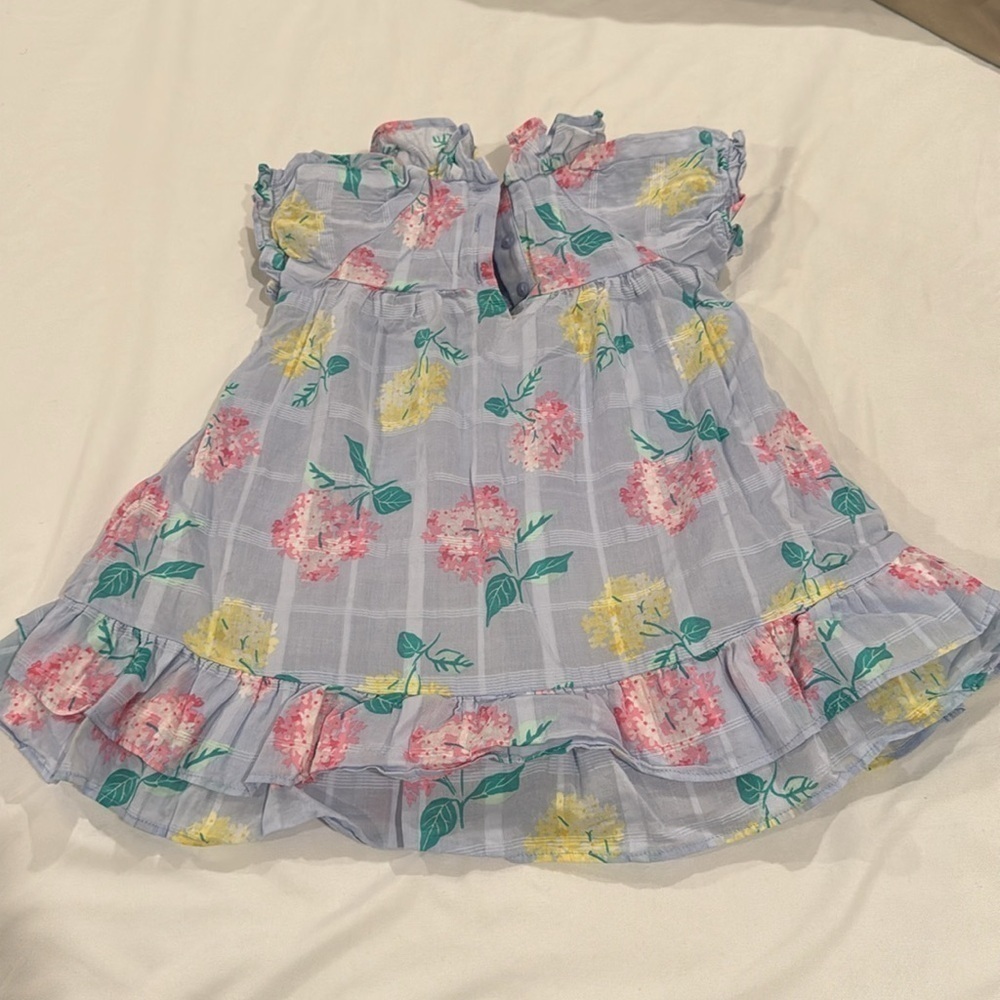 Janie and Jack Pale Blue Floral Dress​​​​​​​ - Picture 3 of 4